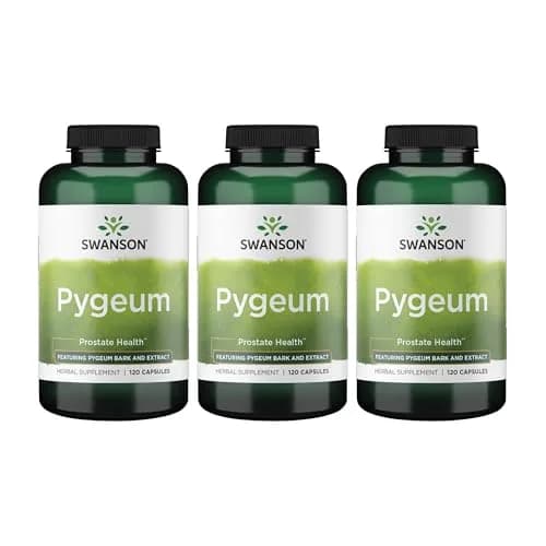 Swanson Pygeum Herbal Supplement 400 mg 360 Capsules (120 Count x 3) | Supports Prostate, Urinary Tract & Bladder Health thumbnail 1