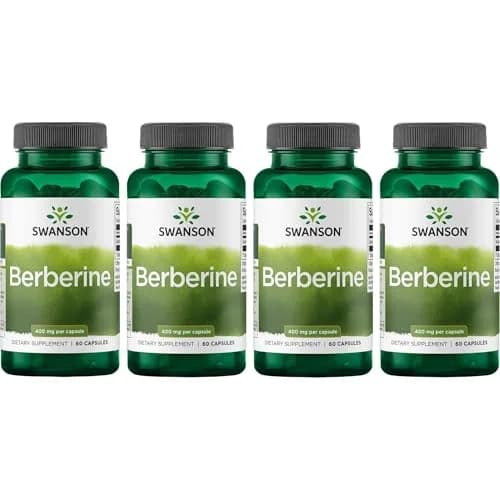 Swanson Berberine HCl Metabolic Health 400 mg Vegan Capsules 240 Count (Pack of 4) | Supports Cardiovascular & Metabolic Health thumbnail 1