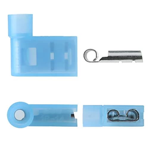 XHF 90 Degree 16-14 AWG Flag Shaped Right Angle Spade Connectors Nylon Fully Insulated 100 Pcs Blue | RoHS, CE, CSA Certified thumbnail 3