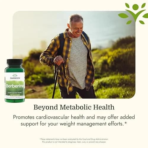 Swanson Berberine HCl Metabolic Health 400 mg 120 Vegan Capsules (60 Count Pack of 2) | Supports Cardiovascular & Metabolic Health thumbnail 5
