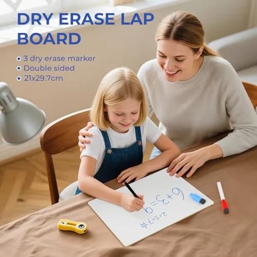 Nicpro 2 Pack Small Dry Erase Lapboards 9''x 12'' (22.86cm x 30.48cm) | Double-Sided Writing Surface thumbnail 7