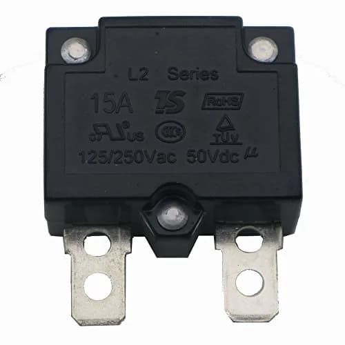 JIARUIXIN Circuit Breaker 2-Pack 15A 125/250Vac 12V Dual Drive | Overload Protection for Kids Ride On Toys thumbnail 1
