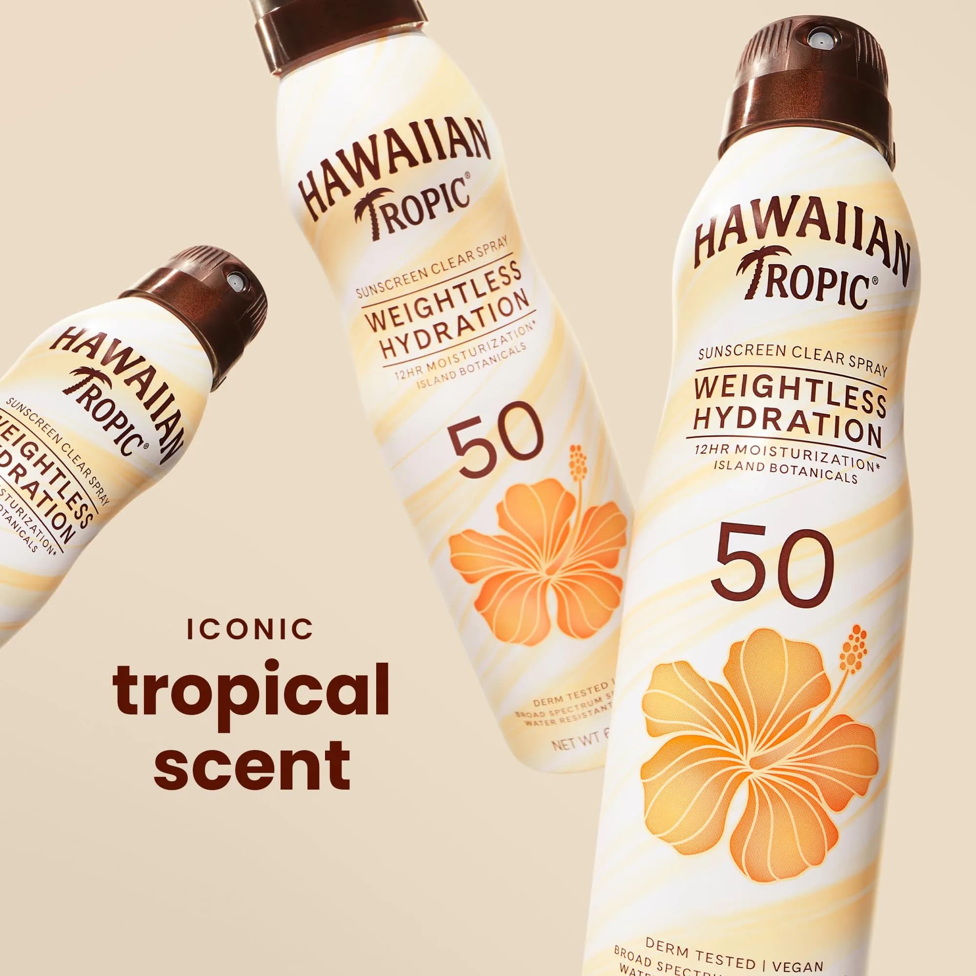 Hawaiian Tropic Weightless Hydration SPF 50 Sunscreen Spray 169ml (6 Oz) | Broad Spectrum UVA/UVB Protection - view 5