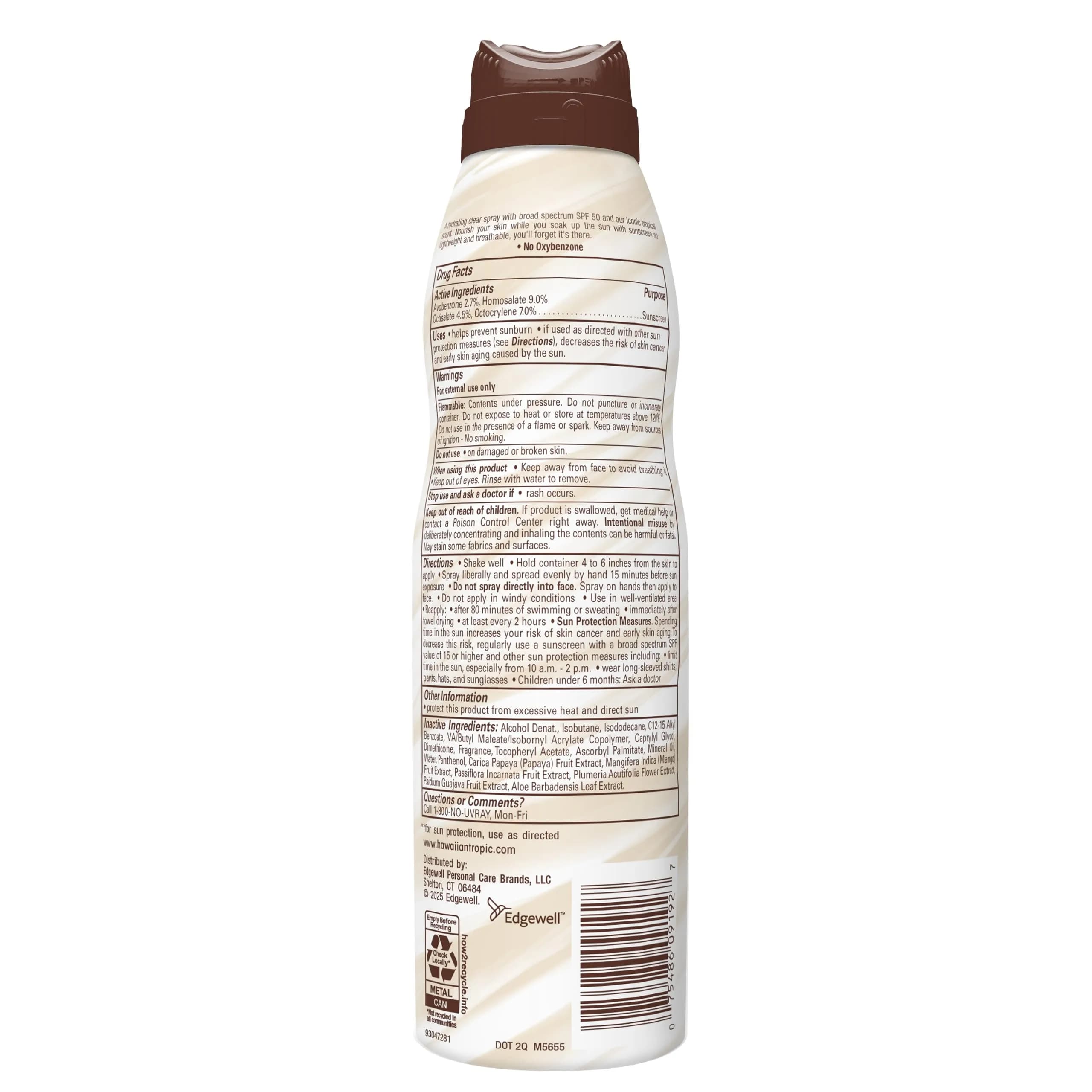 Hawaiian Tropic Weightless Hydration SPF 50 Sunscreen Spray 169ml (6 Oz) | Broad Spectrum UVA/UVB Protection - view 8