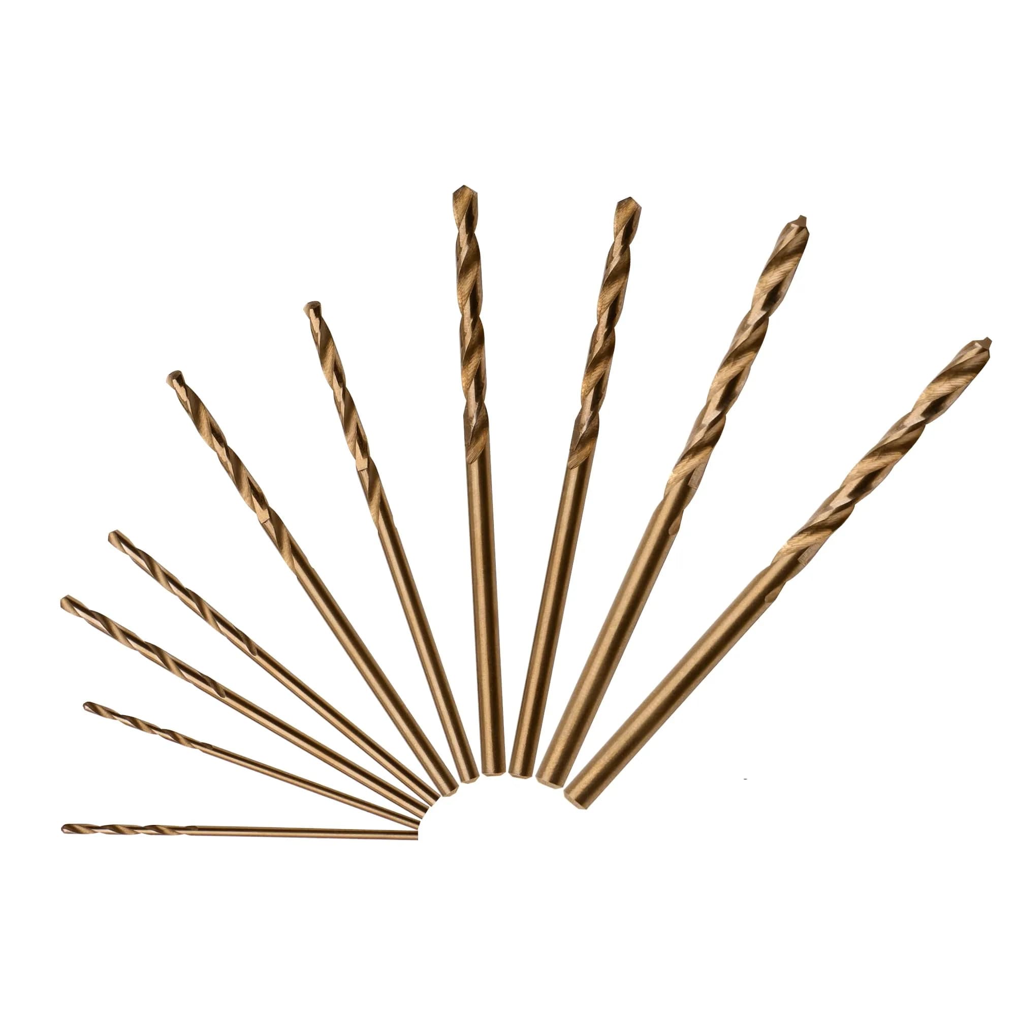 SPKLINE 10 Pcs Cobalt Drill Bit Set 1mm-3mm | 135° Split-Point M35 HSS Metal Drill Bits - main product image