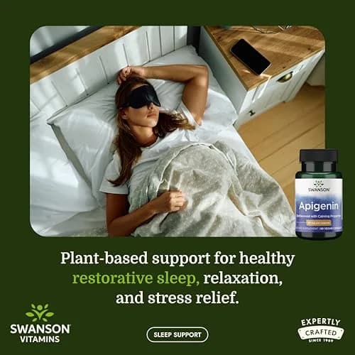 Swanson Apigenin Bioflavonoid 50 mg Vegan Capsules 270 Count (90 Count Pack of 3) | Natural Sleep & Stress Support thumbnail 2