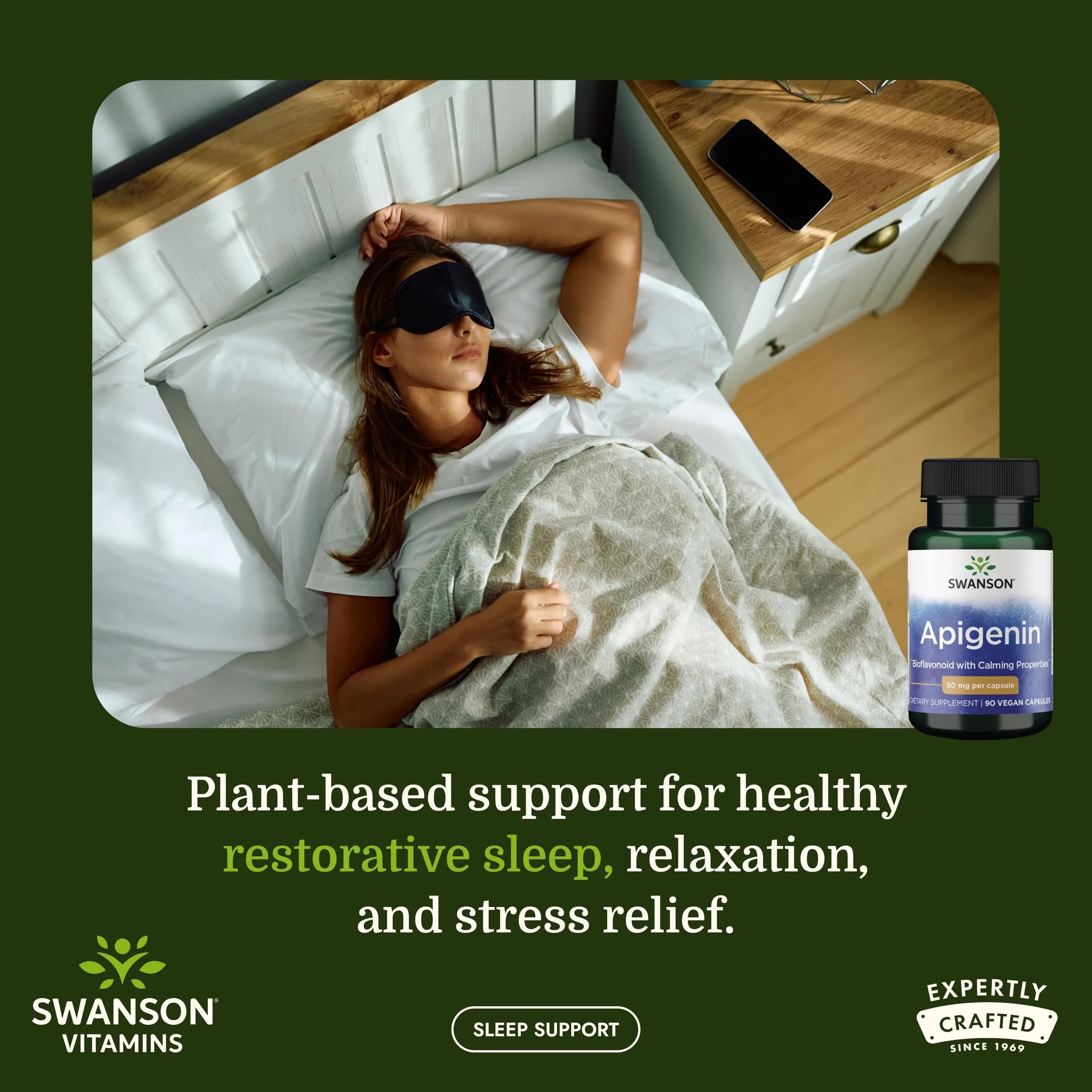 Swanson Apigenin Bioflavonoid 50 mg Vegan Capsules 270 Count (90 Count Pack of 3) | Natural Sleep & Stress Support - view 2