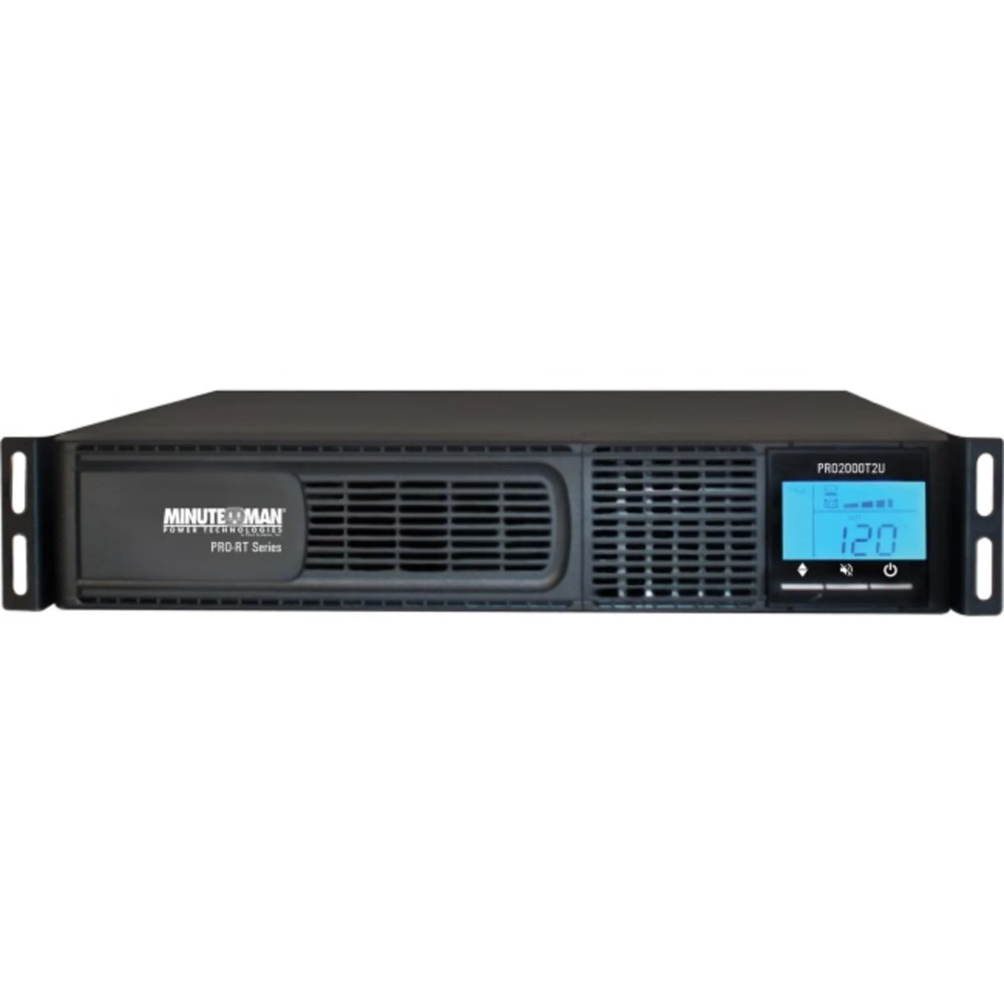 Minuteman PRO2000RT2U PRO-RT Series Line Interactive UPS System | 2000VA, Rack/Tower, LCD Display — 2000