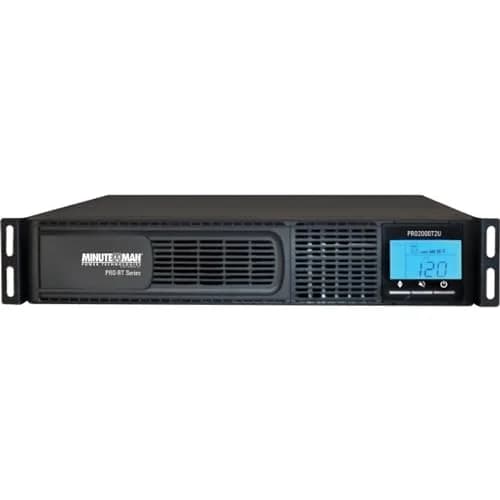 Minuteman PRO2000RT2U PRO-RT Series Line Interactive UPS System | 2000VA, Rack/Tower, LCD Display thumbnail 1