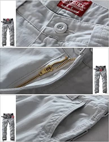 Match Men's Casual Cargo Pants 40 | Regular Fit, 100% Cotton, Dark Gray thumbnail 4