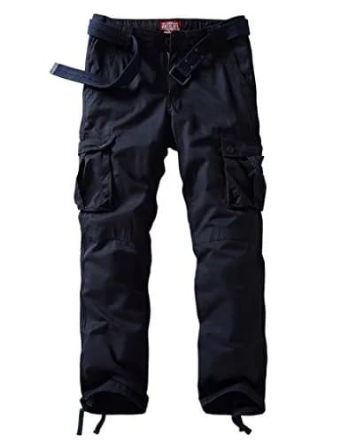 Match Men's Casual Cargo Pants 40 | Regular Fit, 100% Cotton, Dark Gray thumbnail 2