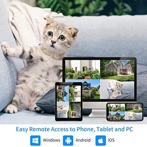 Hiseeu 5MP Wireless Security Camera System with 4 Cameras & 500GB HDD | 24/7 HD Night Vision Weatherproof Surveillance thumbnail 5