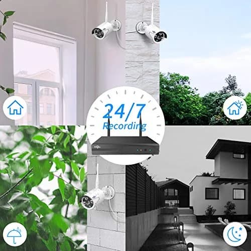 Hiseeu 5MP Wireless Security Camera System with 4 Cameras & 500GB HDD | 24/7 HD Night Vision Weatherproof Surveillance thumbnail 8