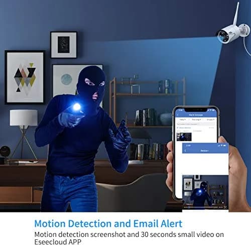 Hiseeu 5MP Wireless Security Camera System with 4 Cameras & 500GB HDD | 24/7 HD Night Vision Weatherproof Surveillance thumbnail 3
