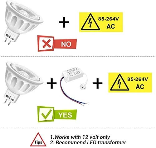 Boxlood MR16 LED Bulbs 5W GU5.3 450LM 12V | Cool White Non-Dimmable 10 Pack thumbnail 5