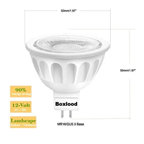 Boxlood MR16 LED Bulbs 5W GU5.3 450LM 12V | Cool White Non-Dimmable 10 Pack thumbnail 2