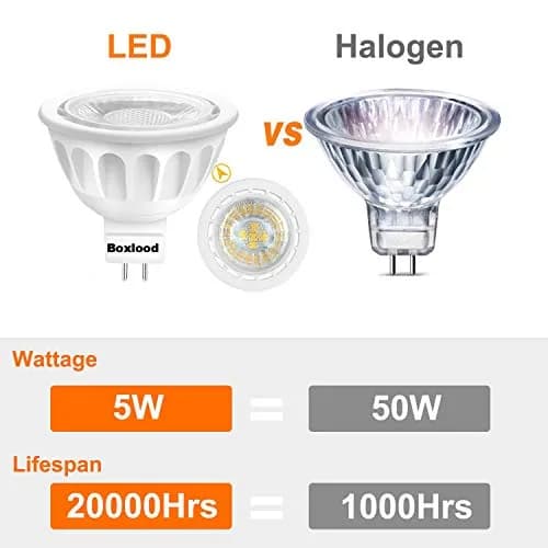 Boxlood MR16 LED Bulbs 5W GU5.3 450LM 12V | Cool White Non-Dimmable 10 Pack thumbnail 3