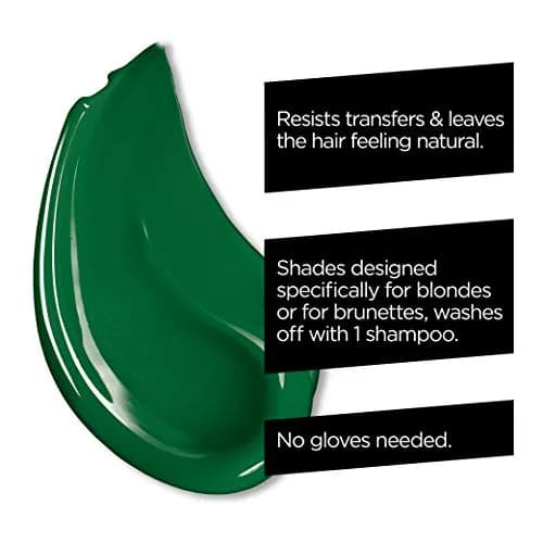L'Oreal Paris Hair Makeup Temporary 1-Day Hair Color for Brunettes, Green 70 | Washable, Safe, Intermixable Shades thumbnail 3