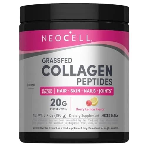 NeoCell Super Collagen Peptides Powder Berry Lemon Flavor 189g (6.7 oz) | Grass Fed Bovine Types 1 & 3 for Hair, Skin & Nails thumbnail 1