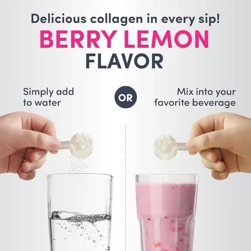 NeoCell Super Collagen Peptides Powder Berry Lemon Flavor 189g (6.7 oz) | Grass Fed Bovine Types 1 & 3 for Hair, Skin & Nails thumbnail 7