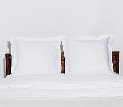 beddingstar Euro Sham Covers 28x28 | 600 TC 100% Egyptian Cotton, White, Set of 2 thumbnail 3