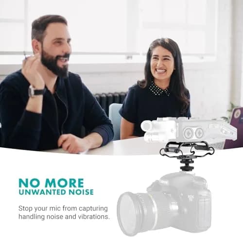 Movo SMM5-B Universal Microphone Shock Mount 55g | Reduces Handling Noise for Content Creators thumbnail 2