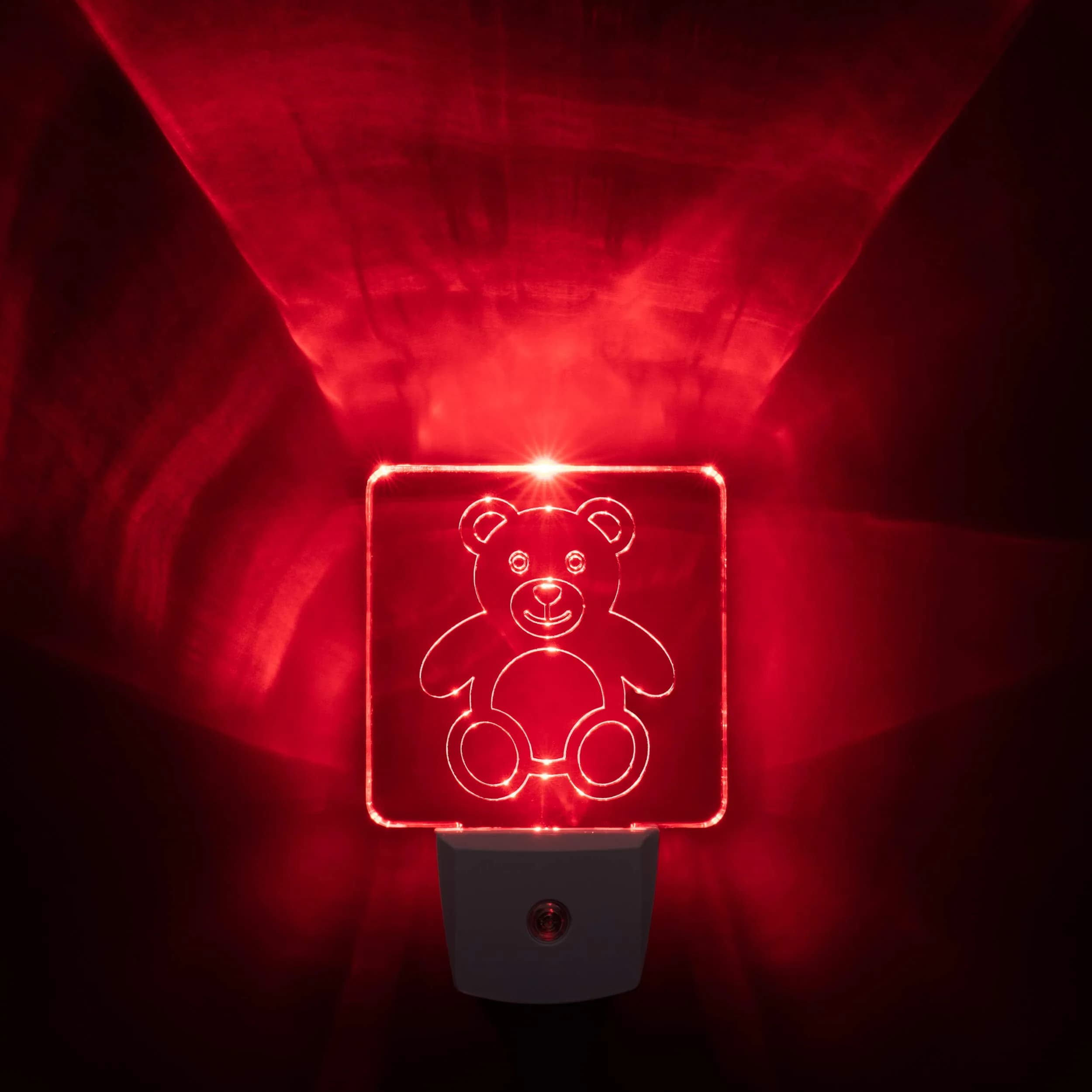 Spectra479 Red LED Night Light for Bedrooms & Bathrooms | BioRhythm Safe Circle — Red