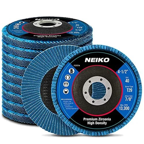 NEIKO 11257A High Density Jumbo Zirconia Flap Disc 4.5" x 7/8" | Heavy-Duty Metal Grinding Disc thumbnail 1