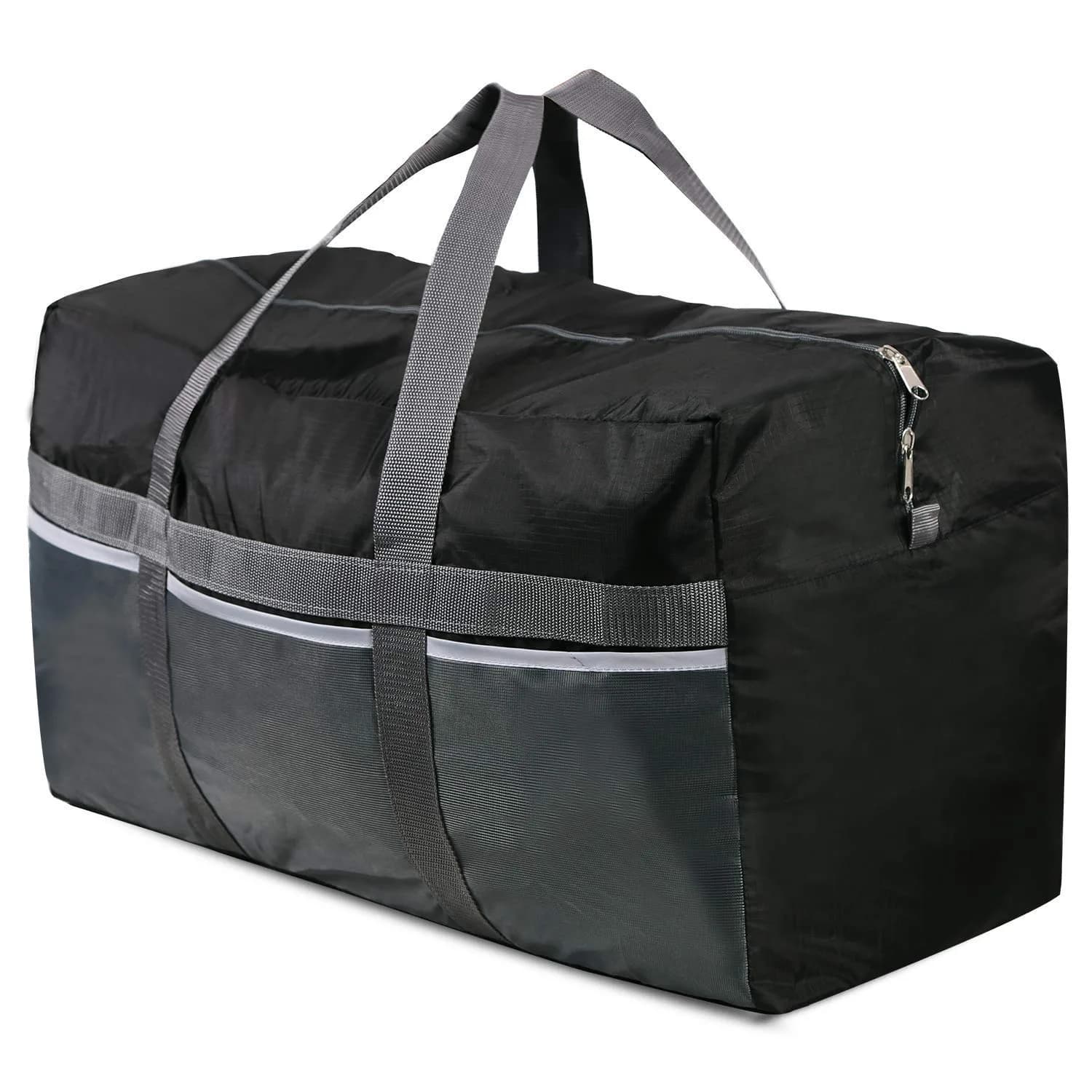 REDCAMP 75L Extra Large Travel Duffle Bag Lightweight Waterproof, Wine Red | Water-Resistant & Foldable for Travel & Outdoor Use — Black 96L