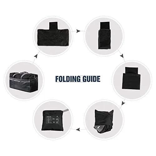 REDCAMP Large Travel Duffle Bag 96L Waterproof Foldable Lightweight Black thumbnail 6