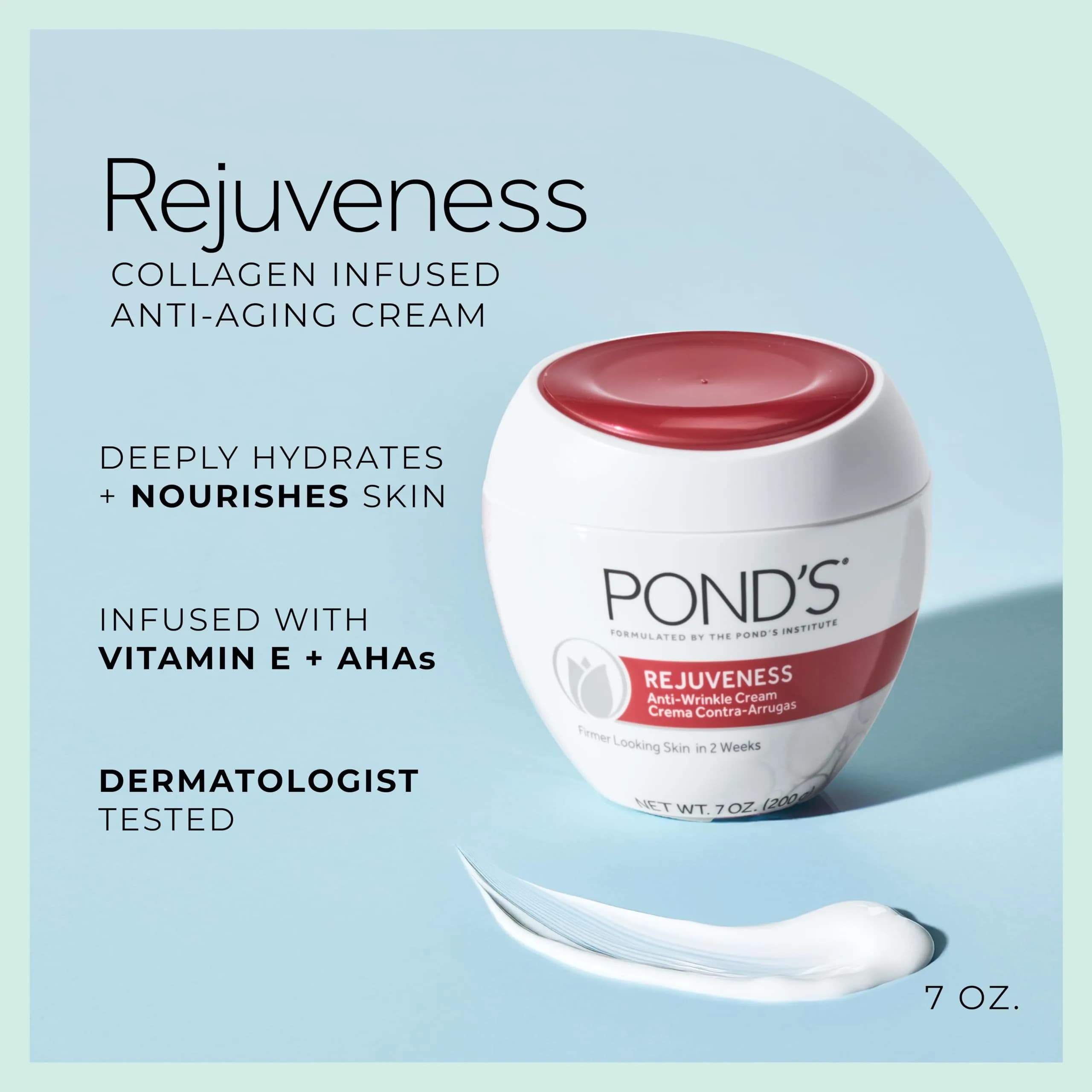 POND'S Rejuveness Anti-Aging Face Cream for Women, 237ml (8 oz) | Dermatologist-Tested for Fine Lines & Wrinkles - view 2