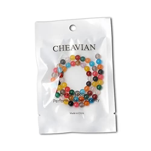 CHEAVIAN 60PCS 6mm Colorful Agate Gemstone Round Loose Beads for Jewelry Making 15" thumbnail 5