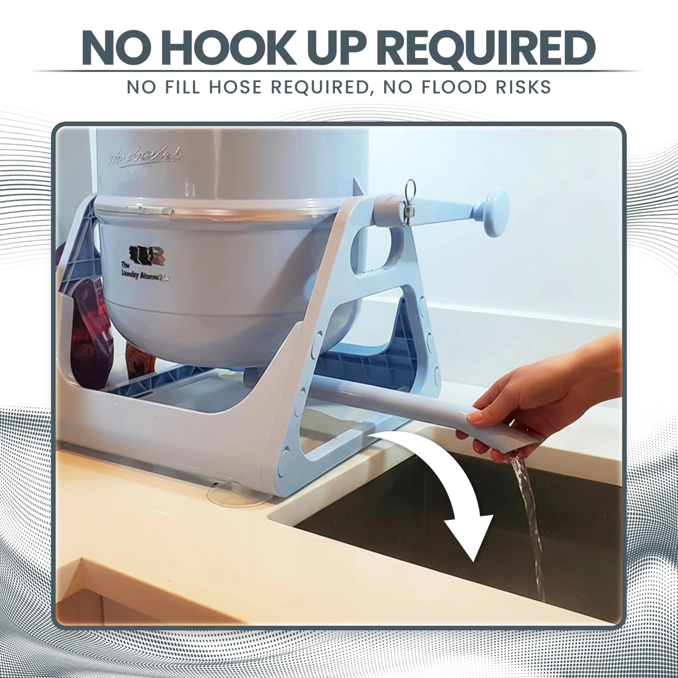 The Laundry Alternative WonderWash Portable Washing Machine | 2.27 kg (5 lb) Capacity, Manual Hand Crank - view 7