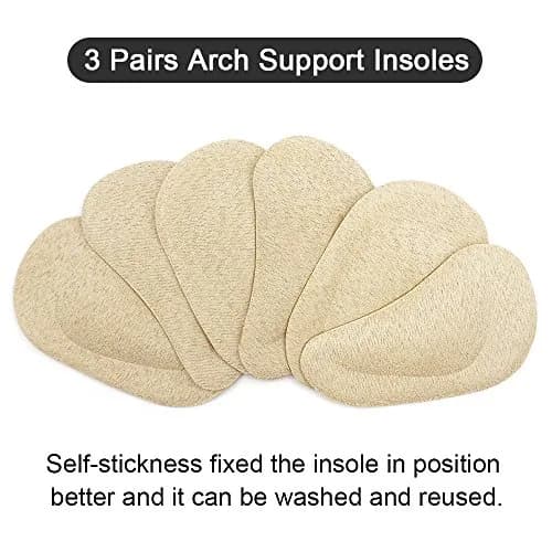 Dr. Foot Gel Arch Support Shoe Insoles for Flat Feet | High Arch, Plantar Fasciitis Relief, 3 Pairs thumbnail 2