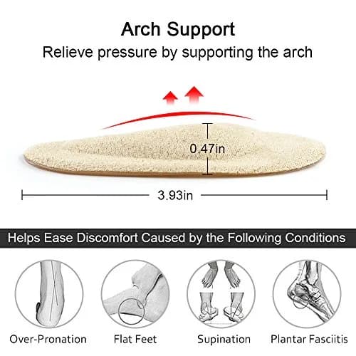 Dr. Foot Gel Arch Support Shoe Insoles for Flat Feet | High Arch, Plantar Fasciitis Relief, 3 Pairs thumbnail 3