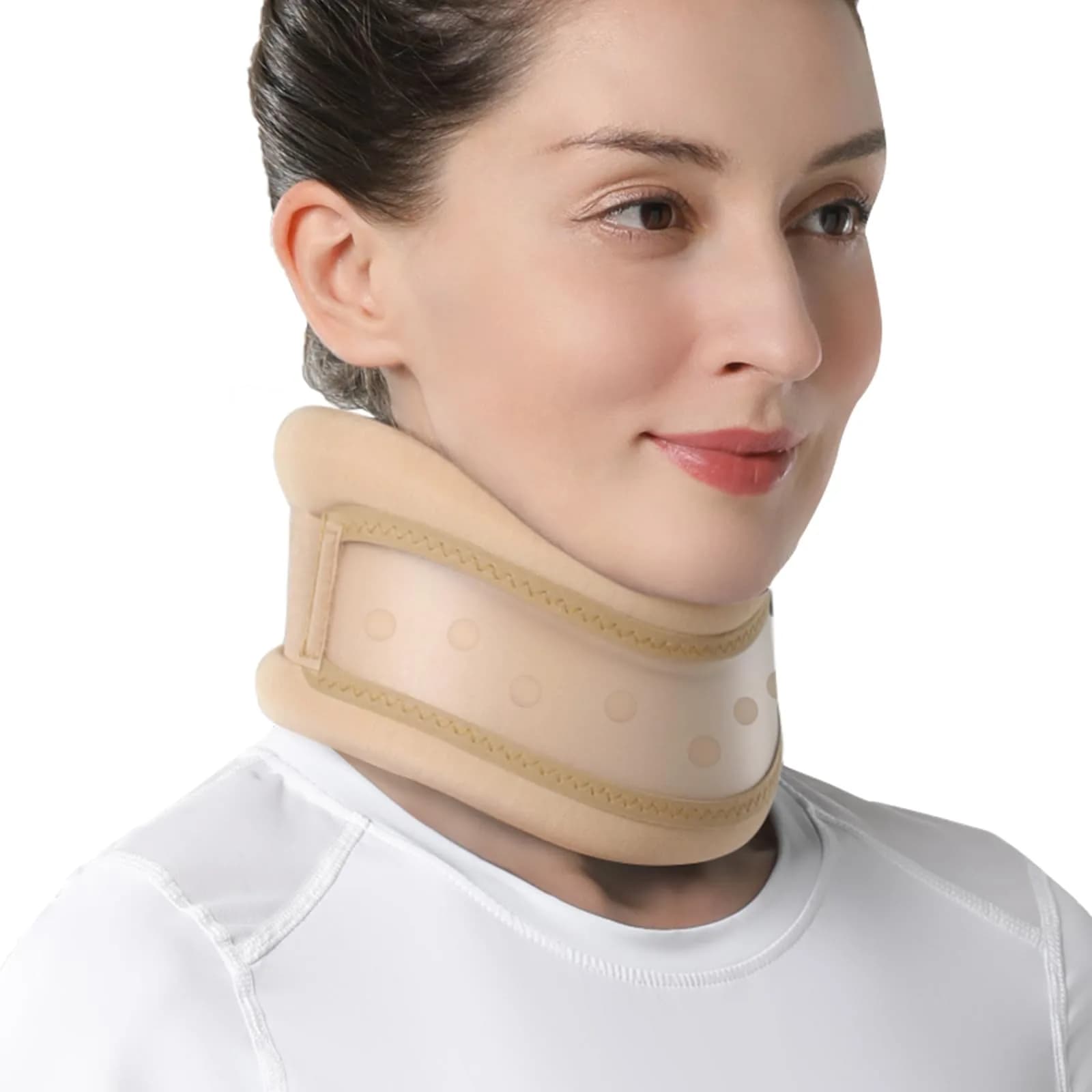 Velpeau Dual-purpose Khaki Cervical Collar Neck Brace - Small (Pack of 1) | Neck Pain Support - main product image