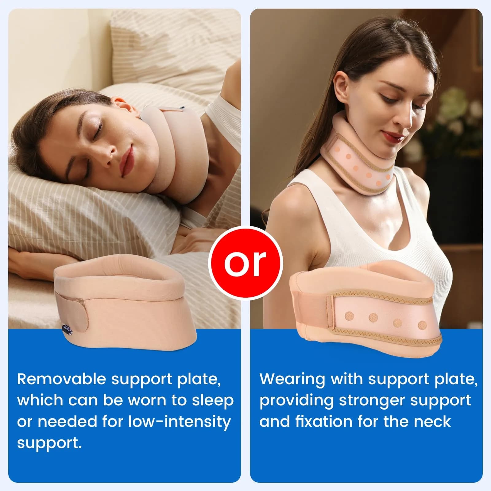 Velpeau Dual-purpose Khaki Cervical Collar Neck Brace - Small (Pack of 1) | Neck Pain Support - view 3