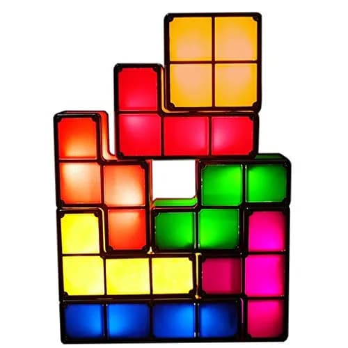 Bitopbi 7 PCS Stackable Night Light 3D Puzzles Toy 7 Colors LED Novelty Desk Lamp for Teens & Adults thumbnail 1