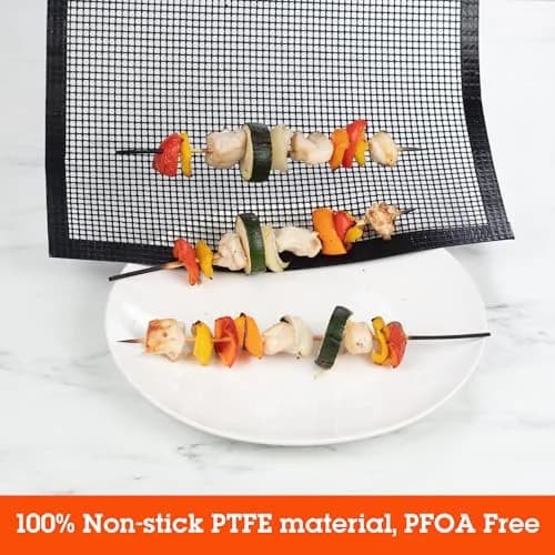 Camerons Heavy Duty Non-Stick Grilling Mesh Sheet 13.5" x 18" (2-Pack) | Reusable BBQ Mat for Gas, Charcoal, Oven Grills thumbnail 2