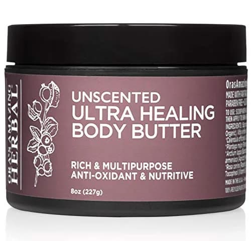 Ora's Herbal Unscented Ultra Healing Body Butter for Dry Skin, Shea, 8oz | Deep Moisturizer with Botanical Oils thumbnail 1