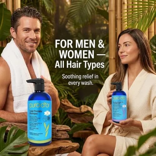 PURA D'OR Scalp Therapy Shampoo & Conditioner Set for Dryness, 946ml (32 Fl Oz) | Hair Regrowth Treatment for Thinning Hair thumbnail 5