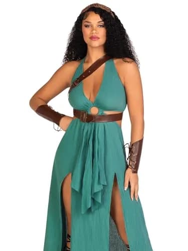 Leg Avenue Women's 4 Piece Warrior Maiden Costume X-Small | Goddess-Style Halloween Costume thumbnail 1