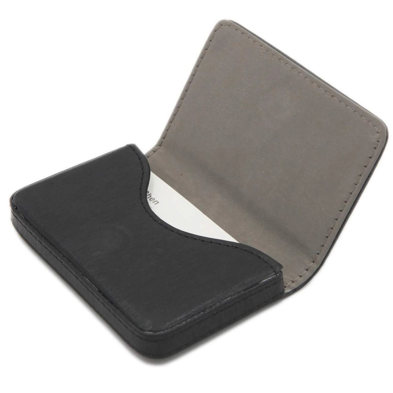 AI-DEE RFID Blocking Wallet Minimalist Leather Business Credit Card Holder 8.9cm (3.5in) | Slim Card Case for Men & Women — Black texture