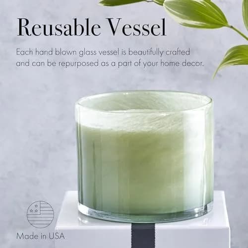 LAFCO NEW YORK 3-Wick Candle, Fresh Cut Gardenia - 30 oz | Long-Lasting Floral Scent, Reusable Glass Vessel thumbnail 5
