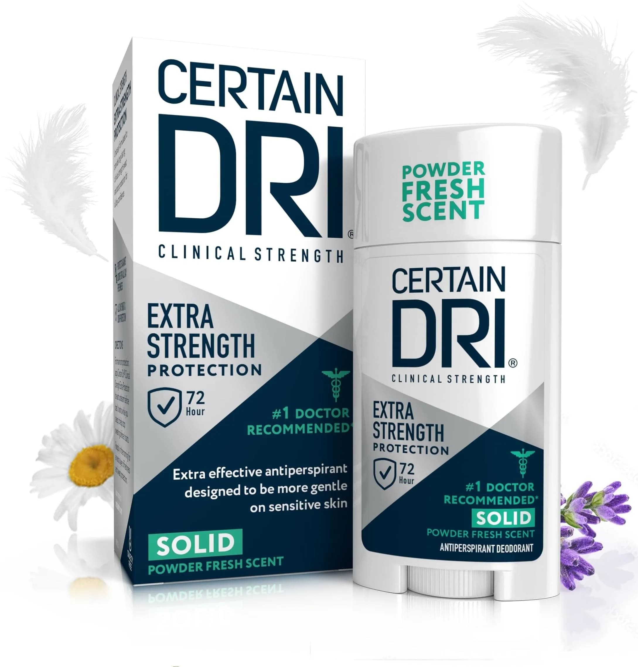 Certain Dri Extra Strength Clinical Antiperspirant Stick 50ml (1.7 oz) | Up to 72-Hour Sweat Protection - main product image