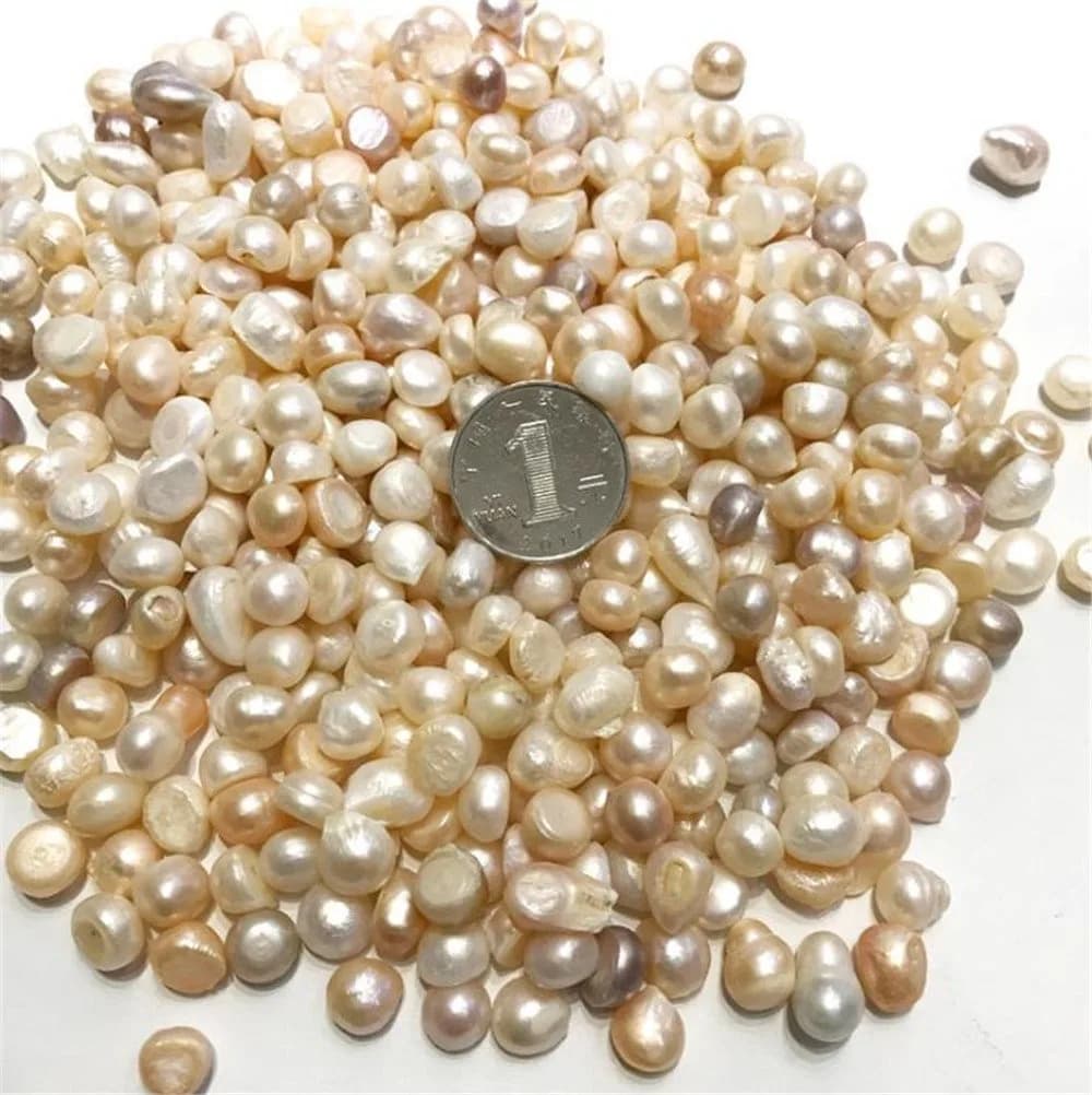 AITELEI Natural Freshwater Pearl Oysters Loose Beads 100g (3.5oz) | Authentic Gemstone for DIY Crafts - view 5
