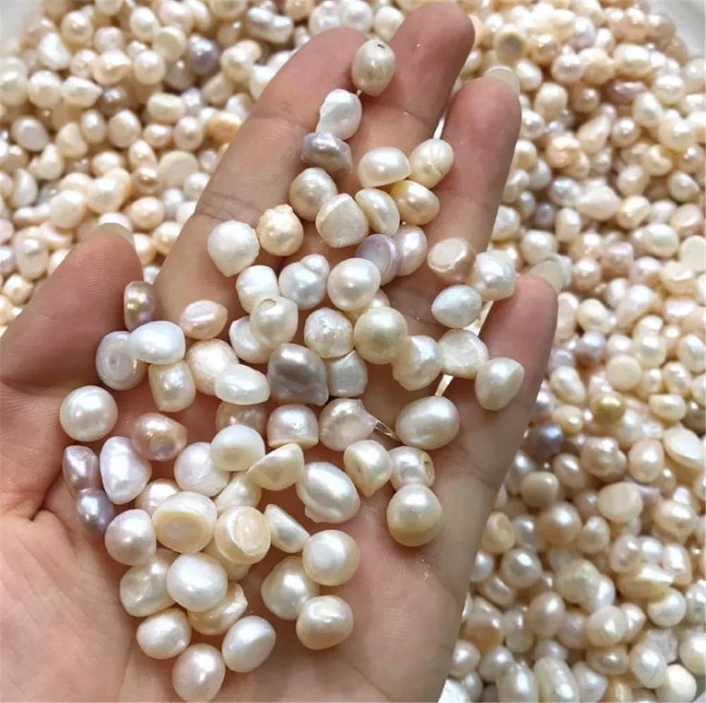 AITELEI Natural Freshwater Pearl Oysters Loose Beads 100g (3.5oz) | Authentic Gemstone for DIY Crafts - view 3