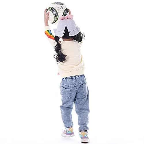 BINIDUCKLING Little Kids Crew Neck Rainbow Sweatshirt Girls 4T | Breathable Cotton Blend for Toddler Comfort thumbnail 6