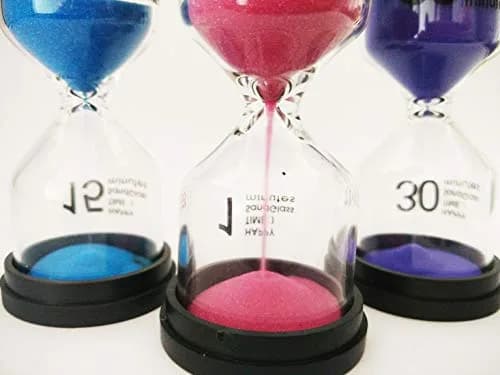 KSM UP Sand Timer 6 Colors Hourglass 1/3/5/10/15/30 Minutes | Colorful, Shock-Resistant Kids & Classroom Timer thumbnail 4