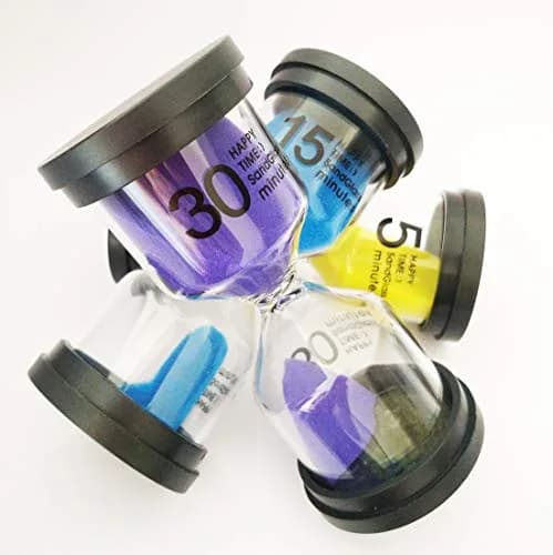 KSM UP Sand Timer 6 Colors Hourglass 1/3/5/10/15/30 Minutes | Colorful, Shock-Resistant Kids & Classroom Timer thumbnail 3